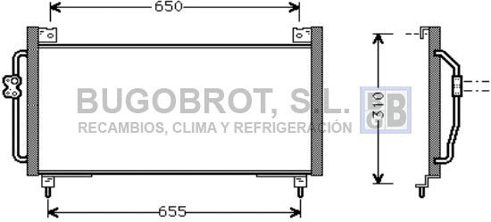 Condenseur, climatisation BUGOBROT 62-SU5039