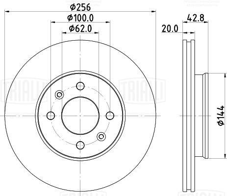 Disque de frein TRIALLI DF 084418