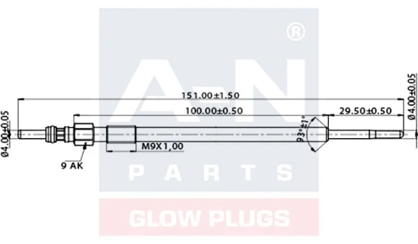 Bougie de préchauffage A-N PARTS A-N151015