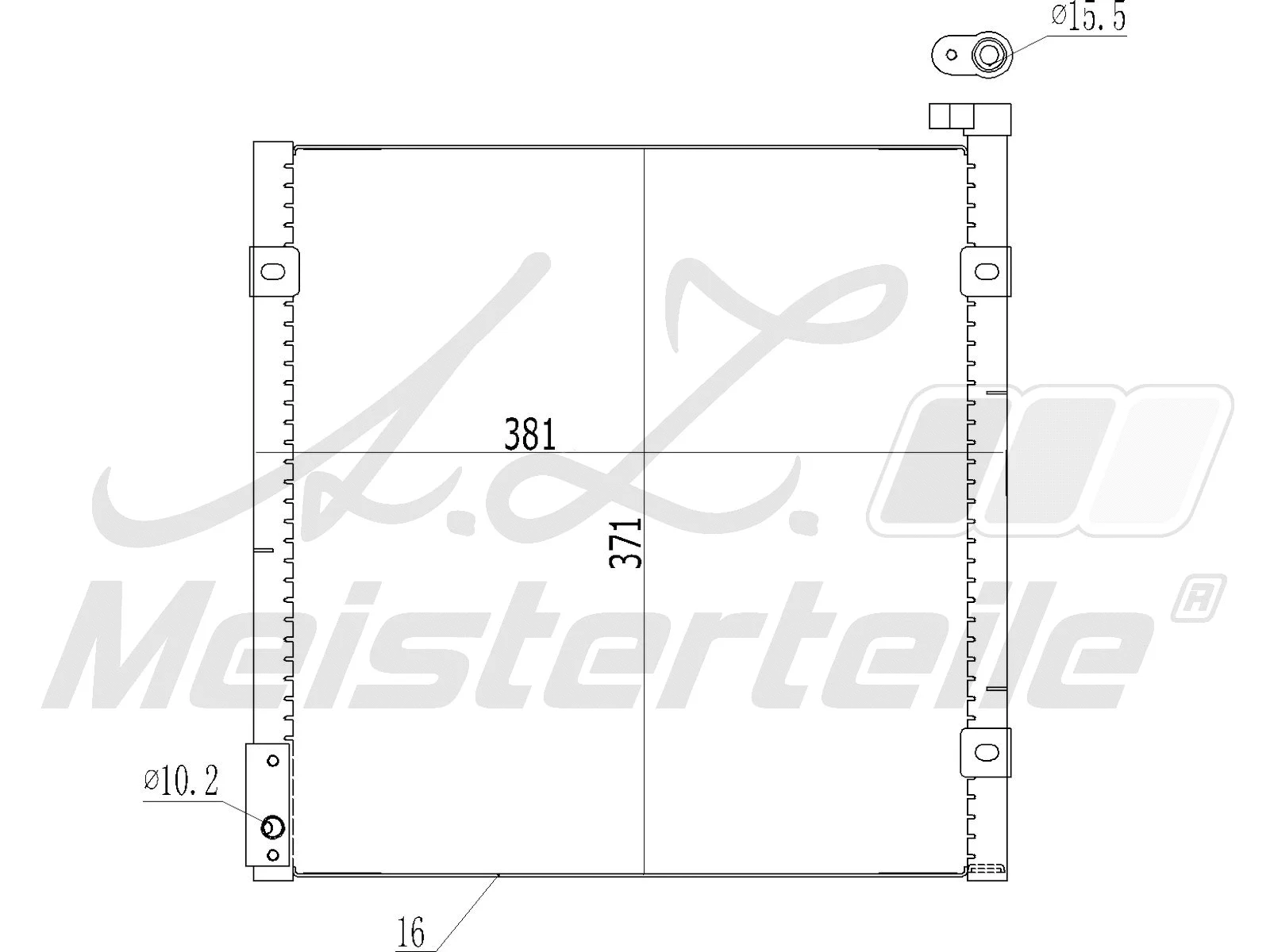 Condenseur, climatisation A.Z. Meisterteile AZMT-45-030-1022