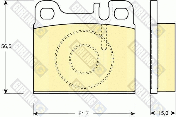 Kit de plaquettes de frein, frein à disque GIRLING 6113312