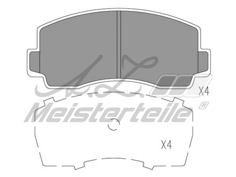 Kit de plaquettes de frein, frein à disque A.Z. Meisterteile AZMT-44-022-2210