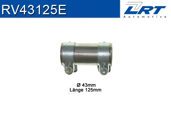 Raccord de tuyau, système d'échappement LRT RV43125E