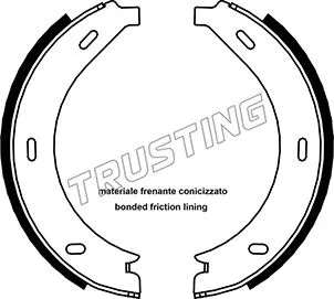 Jeu de mâchoires de frein, frein de stationnement TRUSTING 052.123