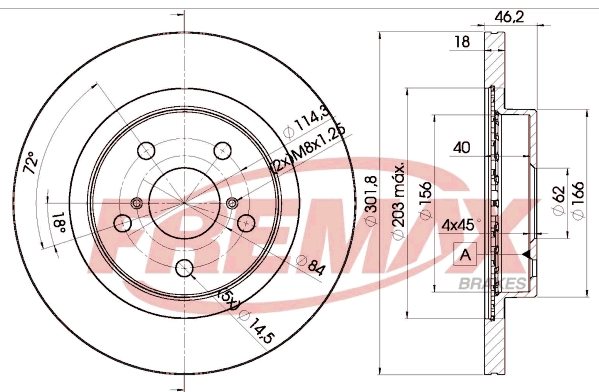 Disque de frein FREMAX BD-2010