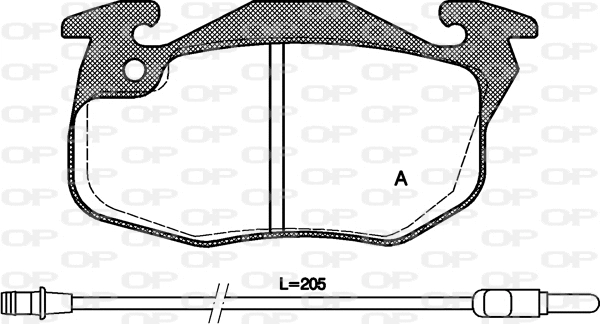 Kit de plaquettes de frein, frein à disque OPEN PARTS BPA0192.12