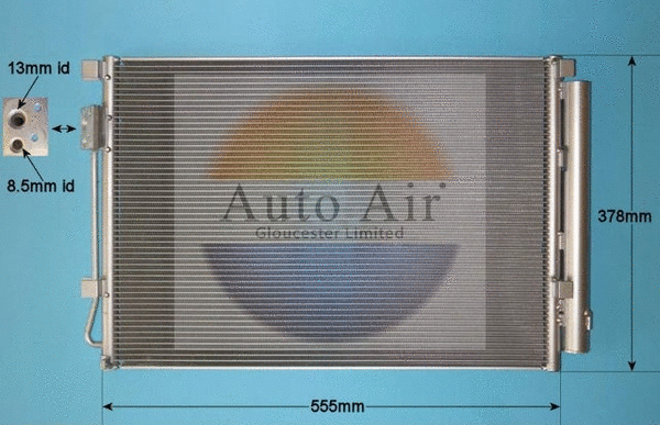 Condenseur, climatisation AUTO AIR GLOUCESTER 16-6667