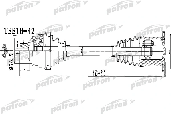 Arbre de transmission PATRON PDS0478