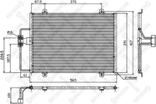 Condenseur, climatisation STELLOX 10-45150-SX
