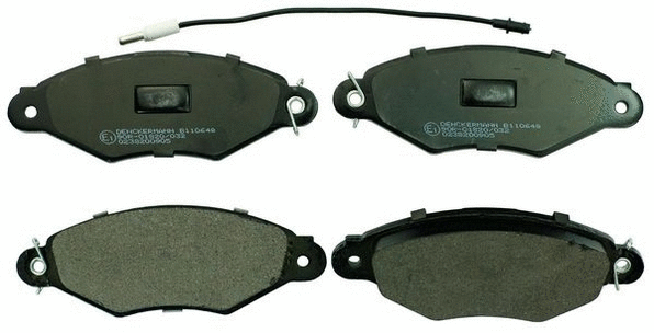 Kit de plaquettes de frein, frein à disque DENCKERMANN B110648