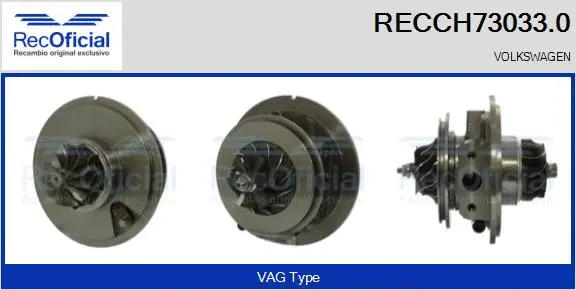 Groupe carter, turbocompresseur RECOFICIAL RECCH73033.0