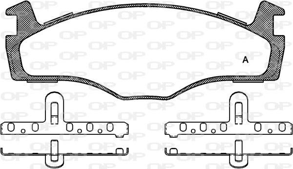 Kit de plaquettes de frein, frein à disque OPEN PARTS BPA0171.60