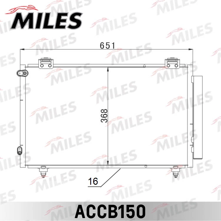 Condenseur, climatisation MILES ACCB150