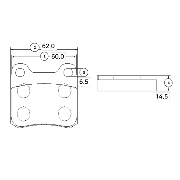 Kit de plaquettes de frein, frein à disque CTR GK0030