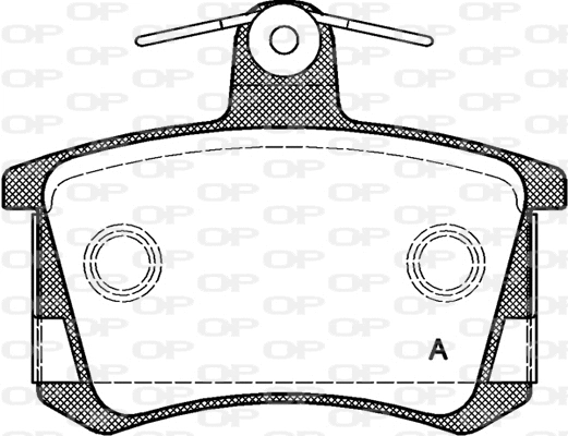 Kit de plaquettes de frein, frein à disque OPEN PARTS BPA0135.40