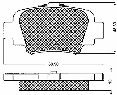 Kit de plaquettes de frein, frein à disque BSF 10576