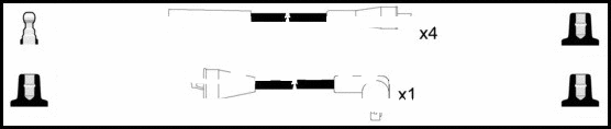 Kit de câbles d'allumage LEMARK HOES533