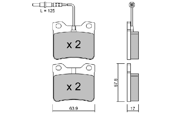 Kit de plaquettes de frein, frein à disque AISIN BPPE-2003