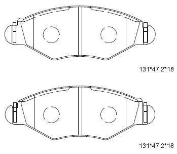 Kit de plaquettes de frein, frein à disque ASIMCO KD7751D