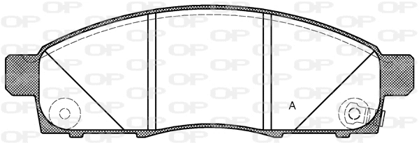 Kit de plaquettes de frein, frein à disque OPEN PARTS BPA1434.02