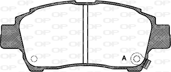 Kit de plaquettes de frein, frein à disque OPEN PARTS BPA0712.02