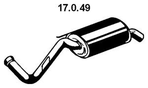 Silencieux arrière EBERSPÄCHER 17.0.49