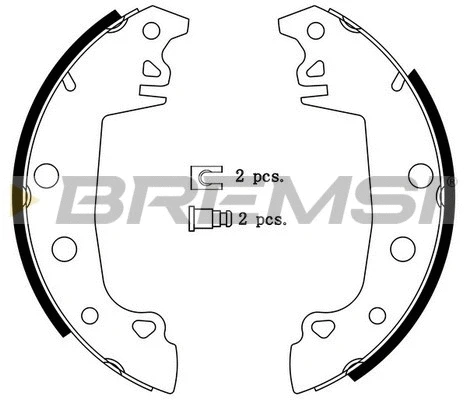 Jeu de mâchoires de frein BREMSI GF0149