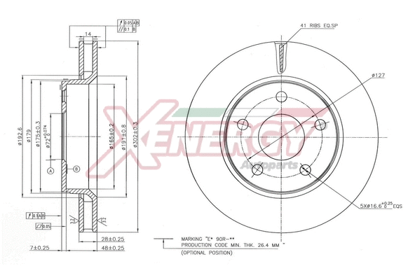 Disque de frein AP XENERGY X602850