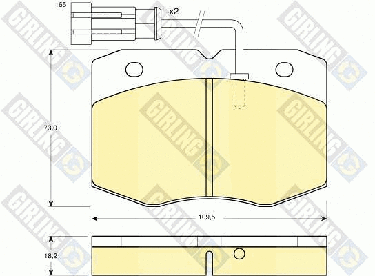 Kit de plaquettes de frein, frein à disque GIRLING 6113569