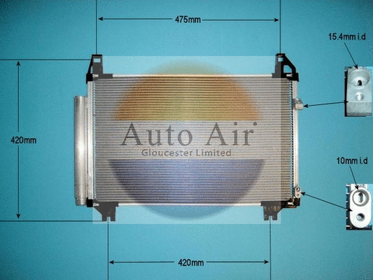 Condenseur, climatisation AUTO AIR GLOUCESTER 16-9957