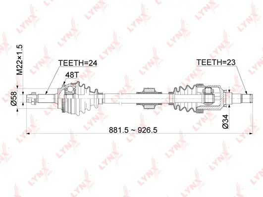 Arbre de transmission LYNXAUTO CD-1146A