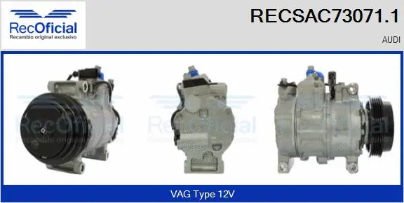 Compresseur, climatisation RECOFICIAL RECSAC73071.1