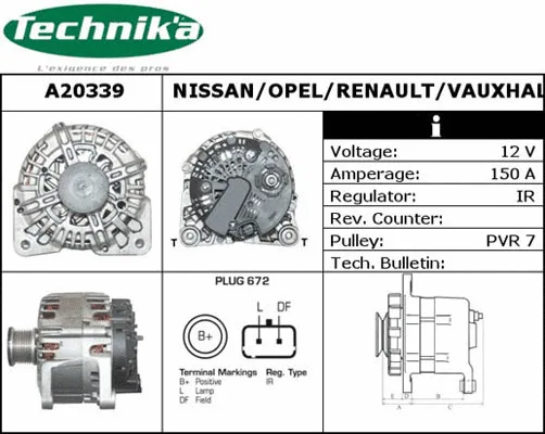 Alternateur Technika A20339