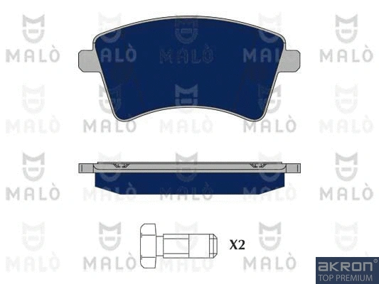 Kit de plaquettes de frein, frein à disque AKRON-MALÒ 1050268