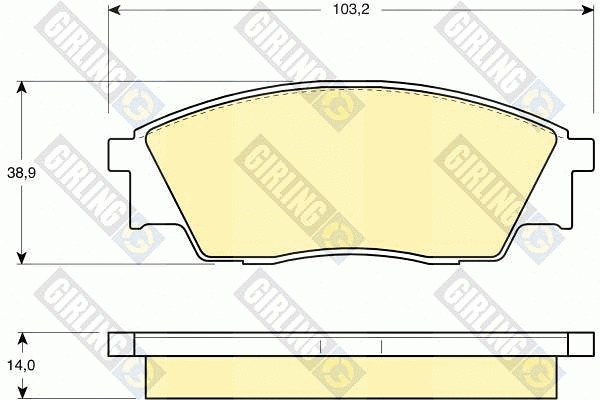 Kit de plaquettes de frein, frein à disque GIRLING 6109919