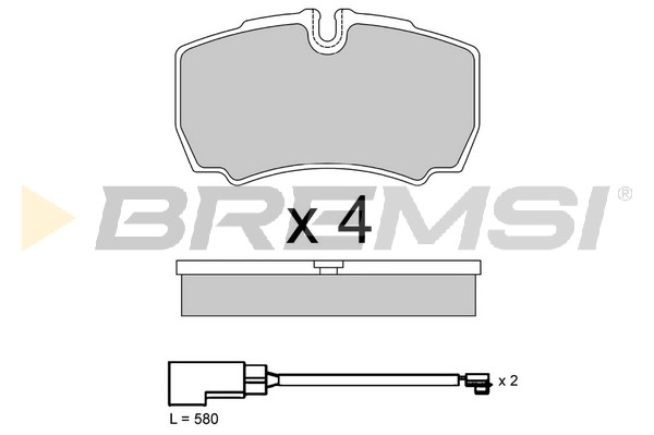 Kit de plaquettes de frein, frein à disque BREMSI BP3888
