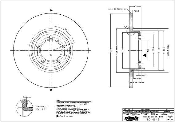 Disque de frein FREMAX BD-4643