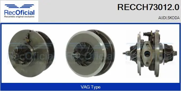 Groupe carter, turbocompresseur RECOFICIAL RECCH73012.0