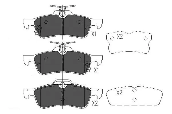 Kit de plaquettes de frein, frein à disque KAVO PARTS KBP-9106