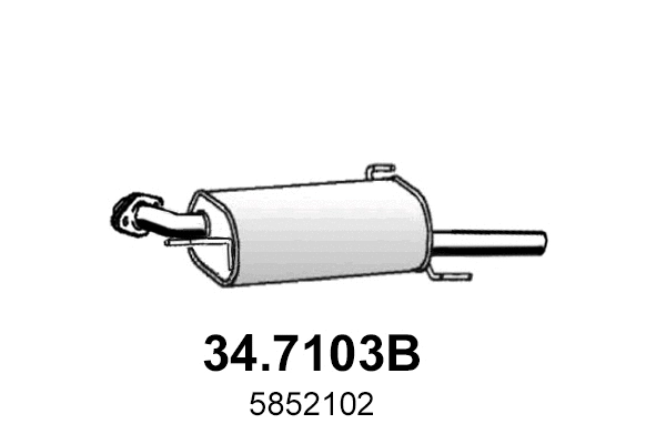 Silencieux arrière ASSO 34.7103B