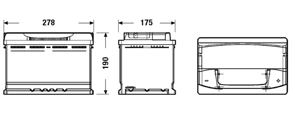 Batterie de démarrage EXIDE EA770