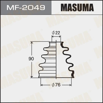 Jeu de joints-soufflets, arbre de commande MASUMA MF-2049