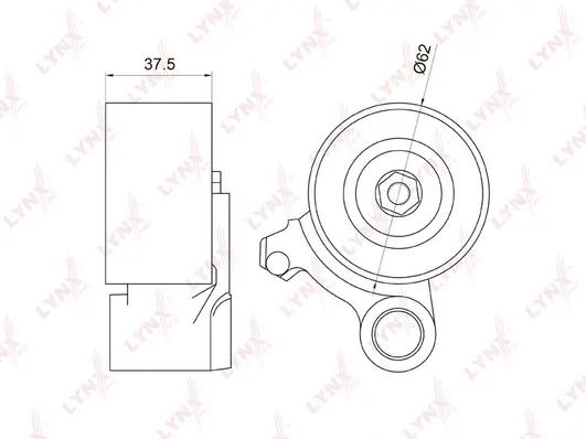 Poulie de tension, courroie crantée LYNXAUTO PB-1061