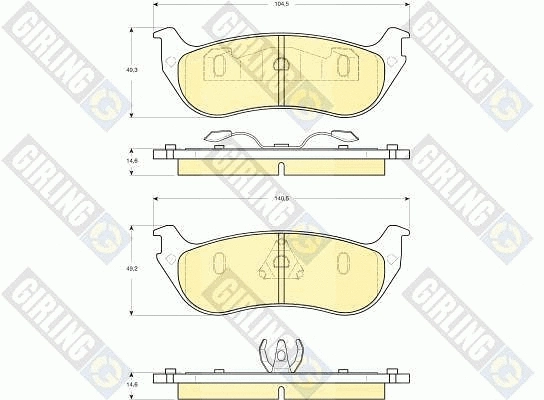 Kit de plaquettes de frein, frein à disque GIRLING 6141325