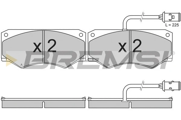 Kit de plaquettes de frein, frein à disque BREMSI BP2611