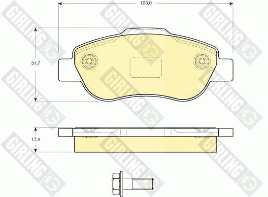 Kit de plaquettes de frein, frein à disque GIRLING 6115894