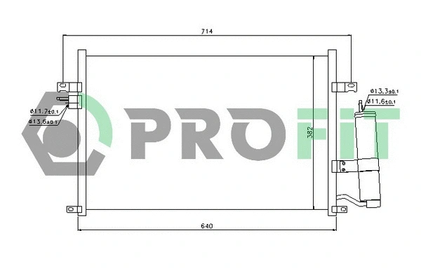 Condenseur, climatisation PROFIT PR 1704C1