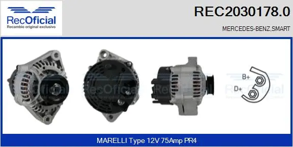 Alternateur RECOFICIAL REC2030178.0