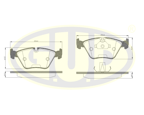 Kit de plaquettes de frein, frein à disque G.U.D. GBP880136