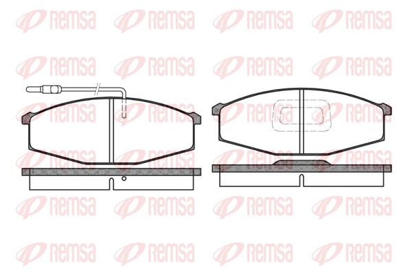 Kit de plaquettes de frein, frein à disque REMSA 0129.02